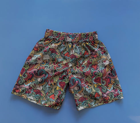 Boardies in Doodle print